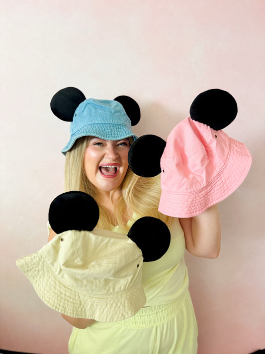 Bucket Hat Mouse Ears! (more colors available)