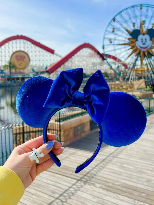 Royal Blue Velvet Ears