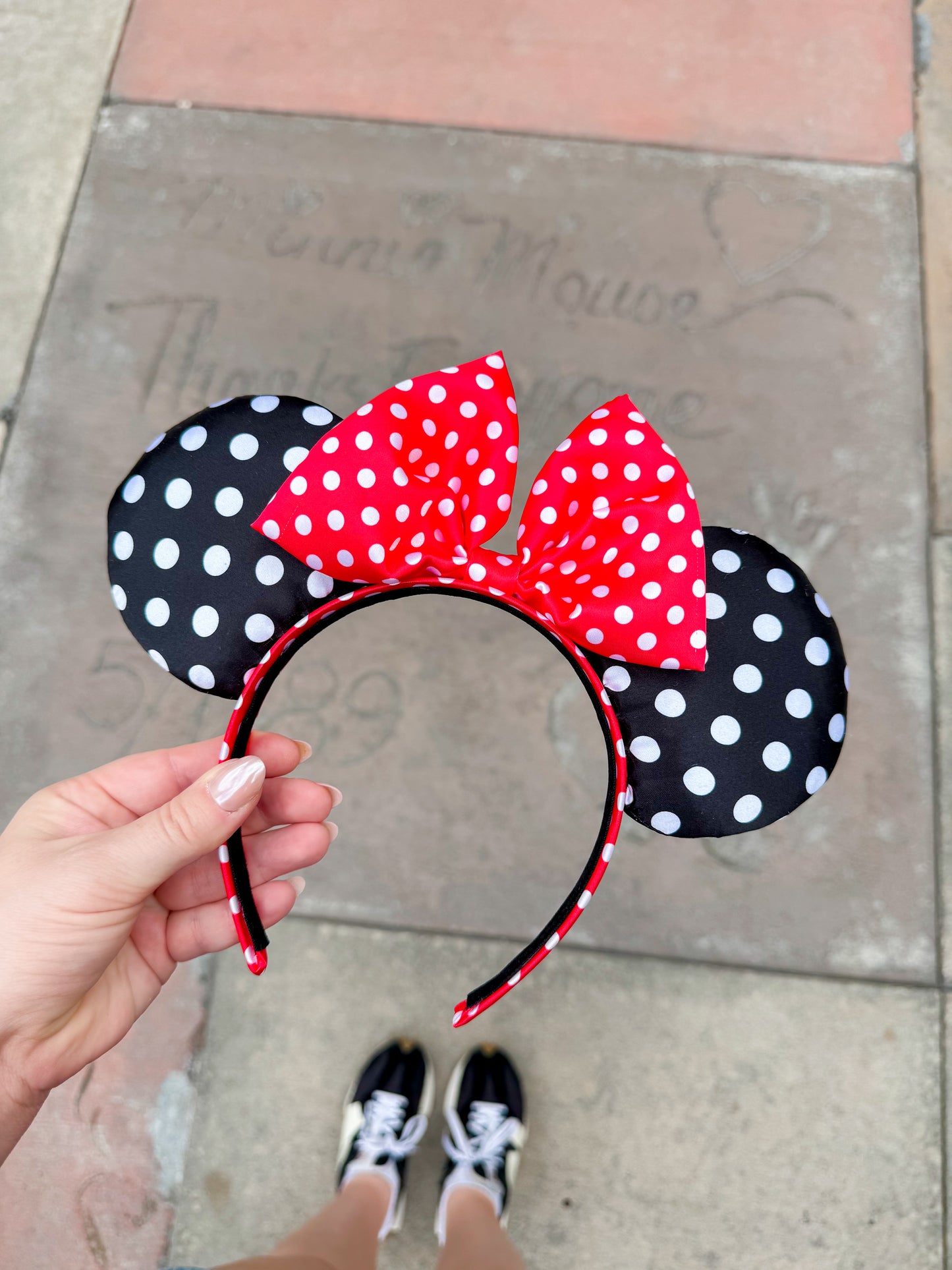 Classic Polka Dot Satin Ears RTS