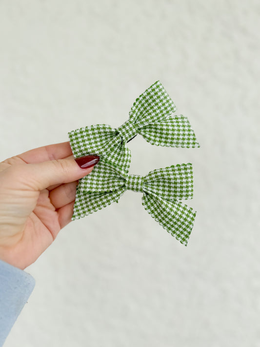 Additional Set of Green Gingham Bows