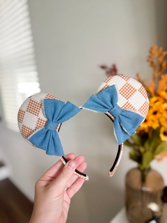 Denim Harvest Ears (READY TO SHIP)
