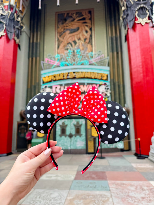 Classic Polka Dot Satin Ears
