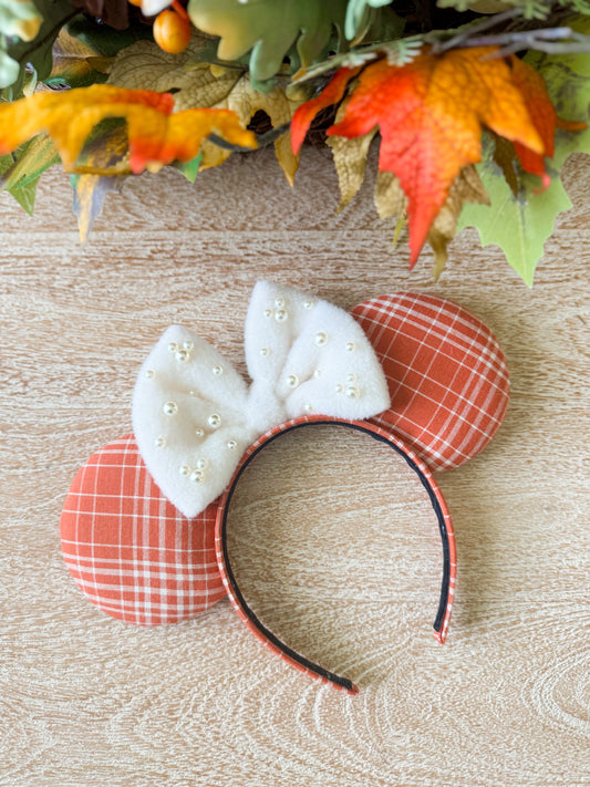 Fall Flannel Pearl Ears