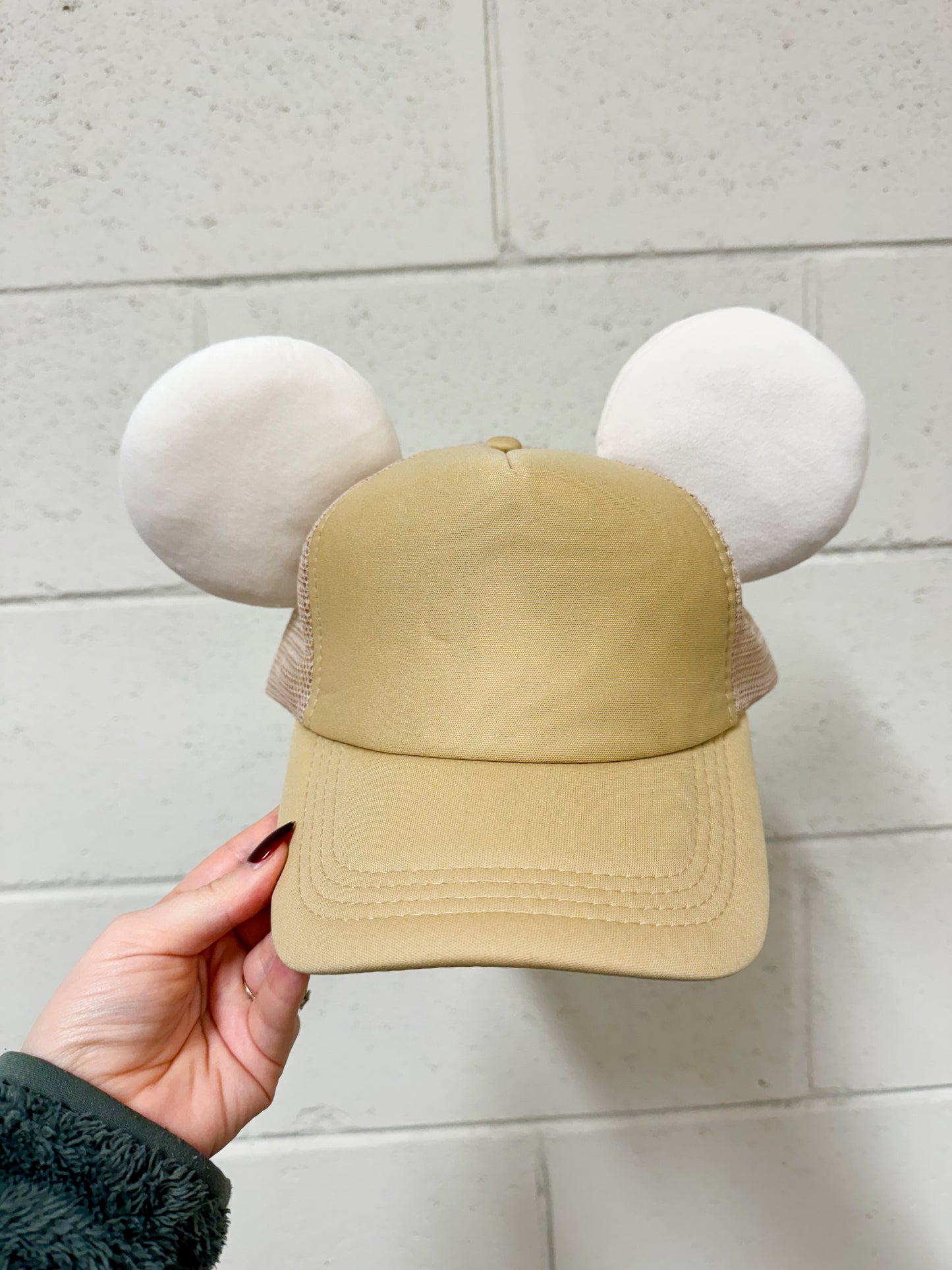 Plain Neutral Trucker Hat with Ivory Ears (Very Limited Edition)